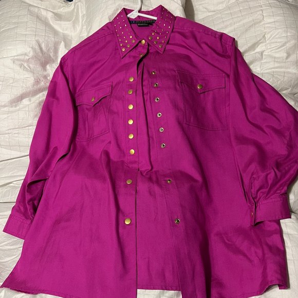 GUC Vintage IB Diffusion 100% silk blouse size 12- Please read - Picture 1 of 6